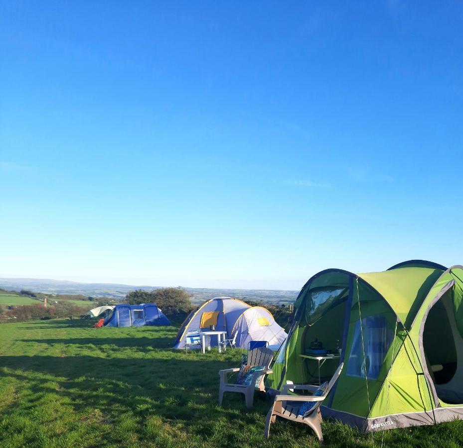 Campsite Summit Kit Hill Cornwall Panoramic Views Grass Pitch From 15pn Or Bella Bell Tent 75pn